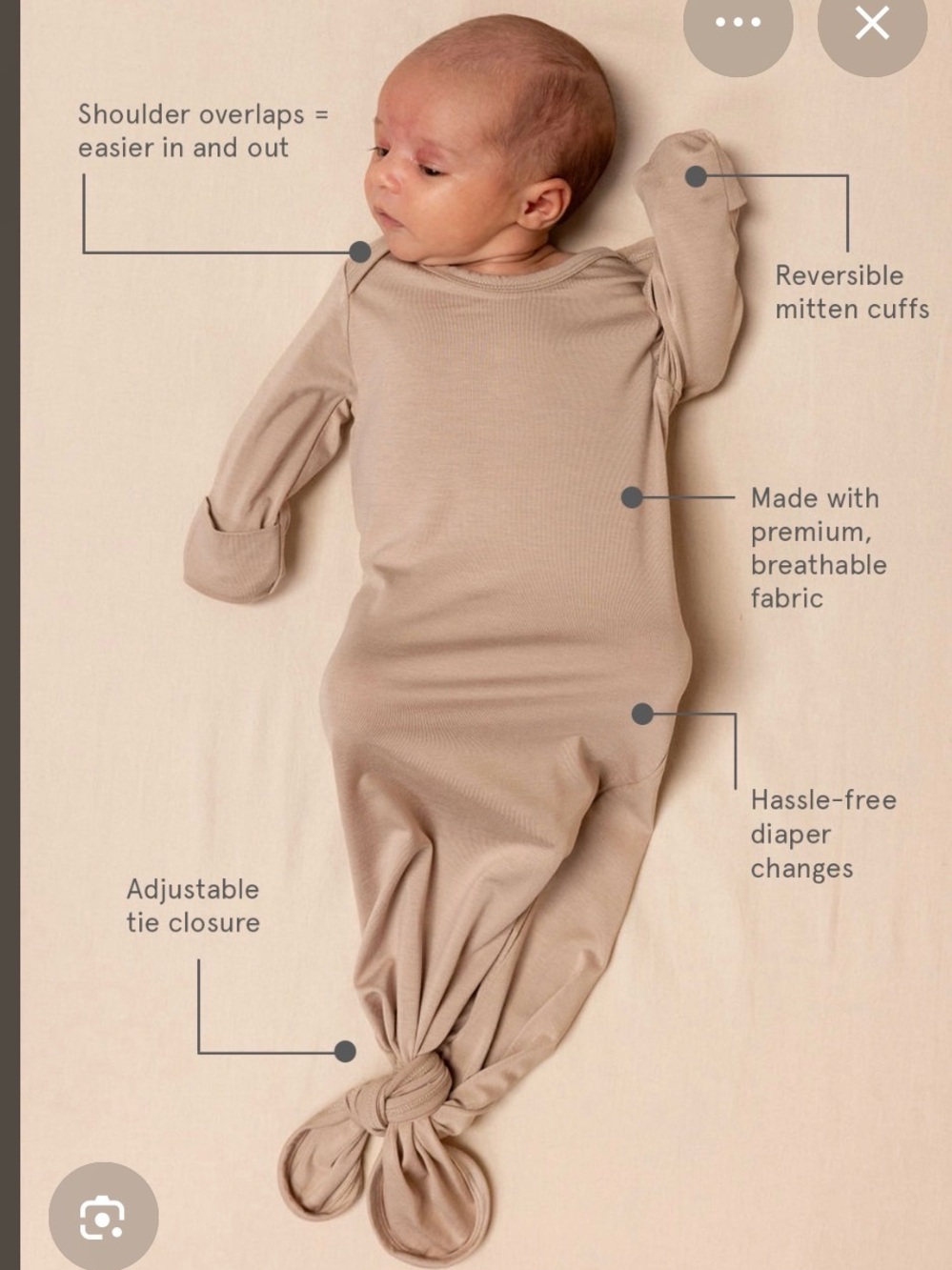Solly Baby sleep gown